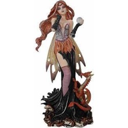 Fée boule de cristal et dragon