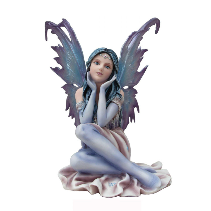 Fée Bleuet Assise