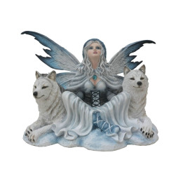 Fée  laoísa et ses 2 loups blanc