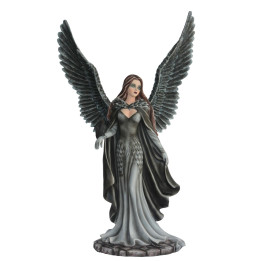 Fée Vélenna dark et ses grandes ailes déployées
