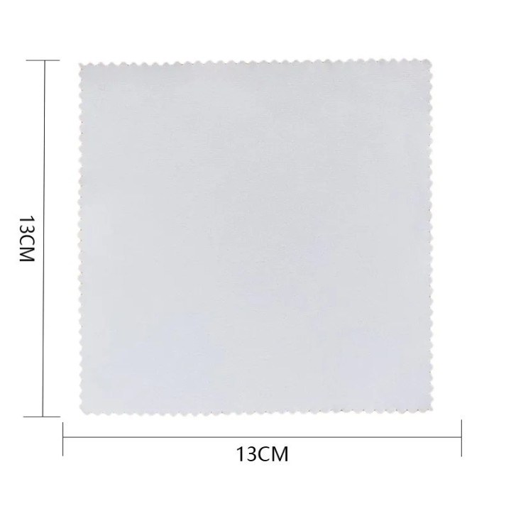 Lingette microfibre blanche à bords crantés - Chez Chlothi