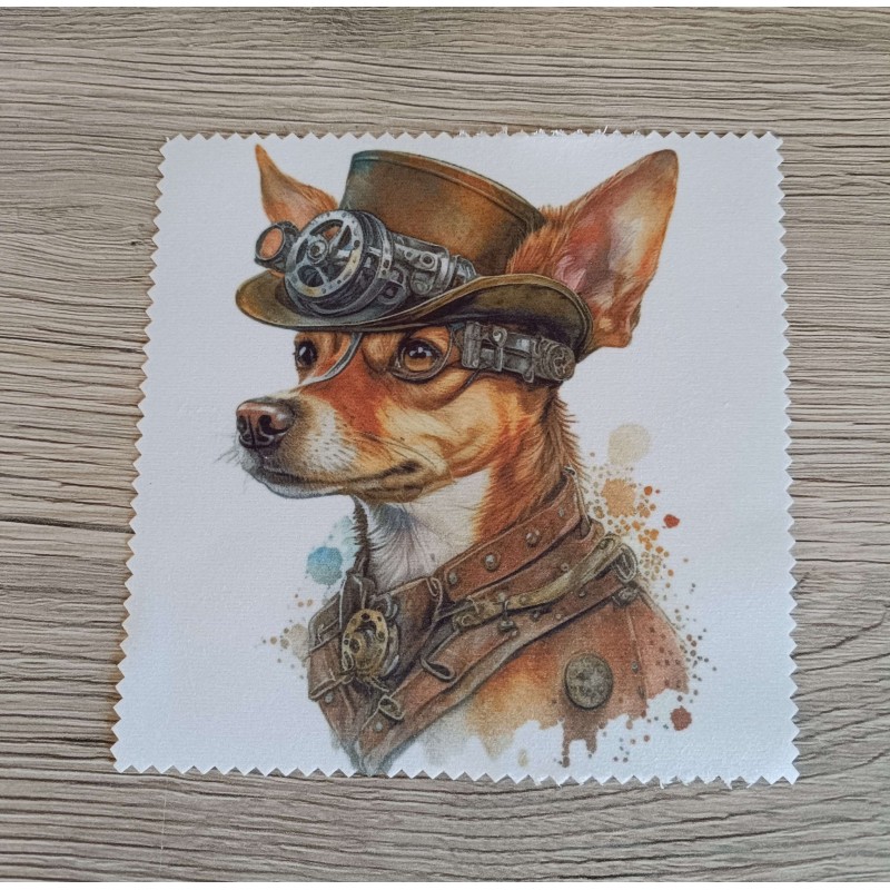 lingette tête de chien steampunk