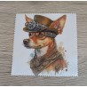 lingette tête de chien steampunk