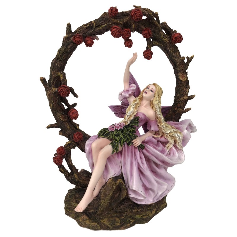 Fée rosa  une arche de roses rouges