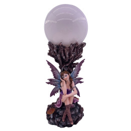 Lampe fée violette et sa boule de cristal