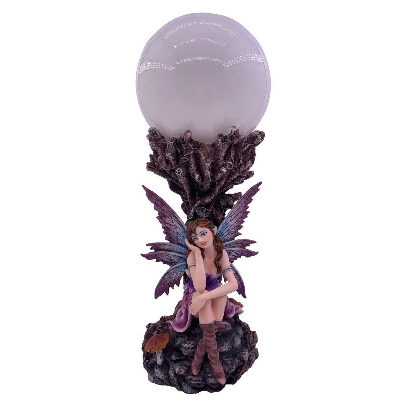 Lampe fée violette et sa boule de cristal