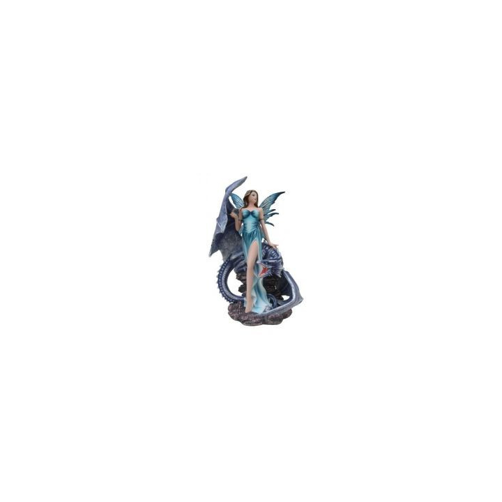 Fée bleue avec son dragon celtique violet