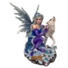 Fée elfe des neiges et son loup