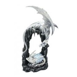 Dragon blanc perché sur un...