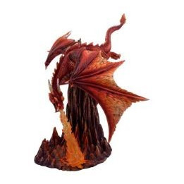 Dragon rouge crachant du feu