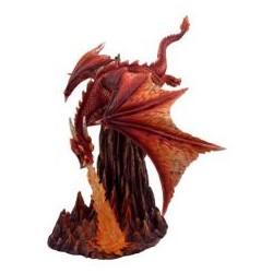Dragon rouge crachant du feu