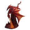 Dragon rouge crachant du feu