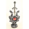 Ouvre-lettre dragons et rubis rouge