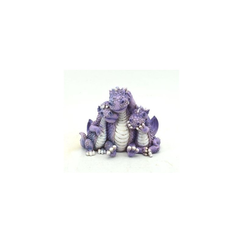 Famille de dragon symbole des 3 singes de la sagesse