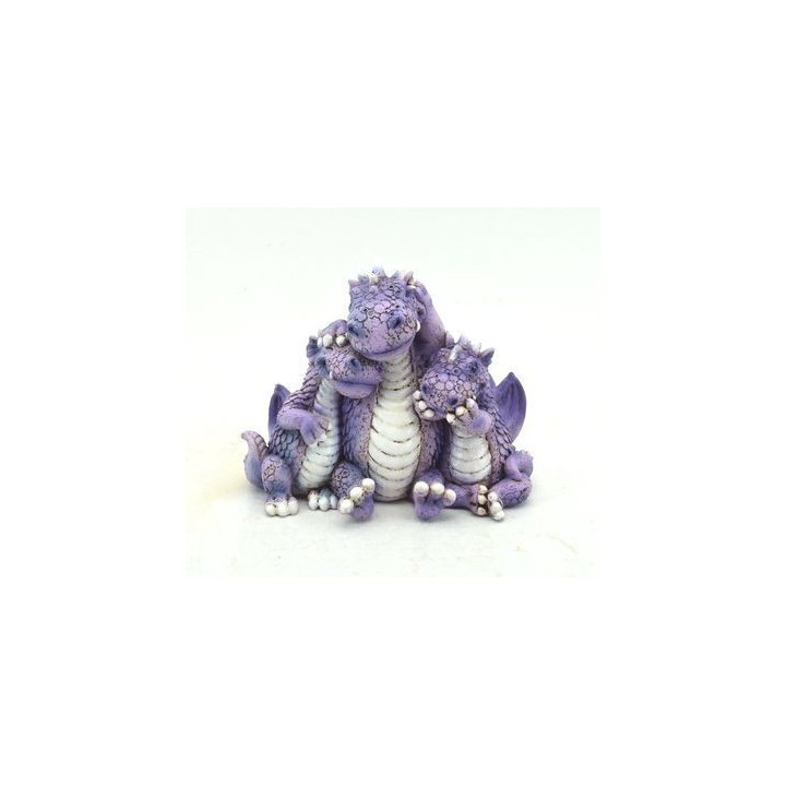 Famille de dragon symbole des 3 singes de la sagesse