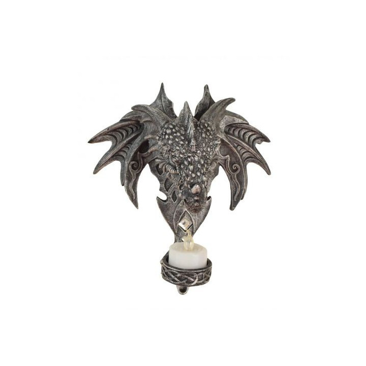 Applique mural tête dragon Bougie led fourni avec.