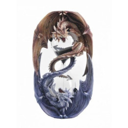 Sablier 2 dragons entremêlés formant le yin et le yang