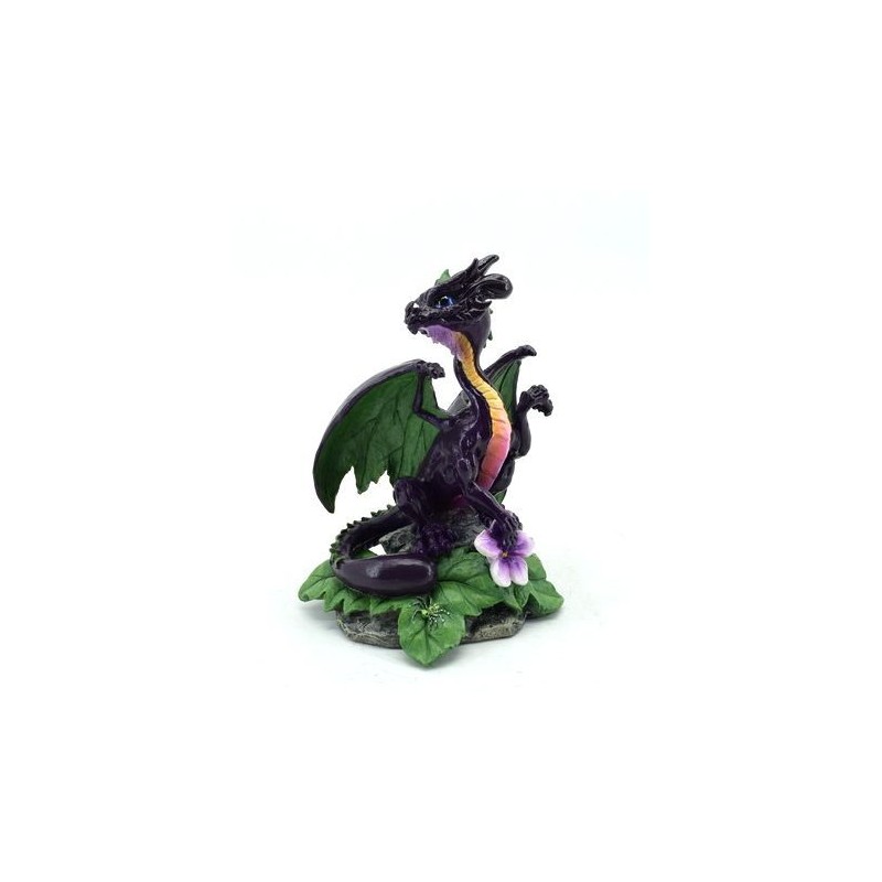 Dragon gardien des fleurs d'aubergines
