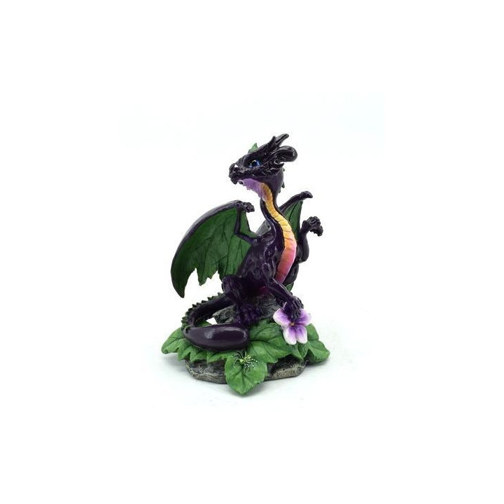 Dragon gardien des fleurs d'aubergines.