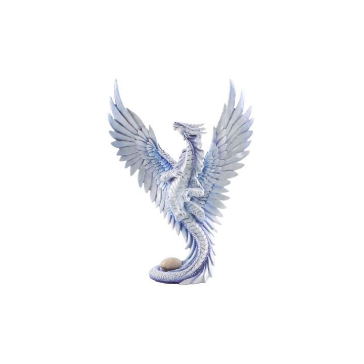 Dragon blanc ailes déployées