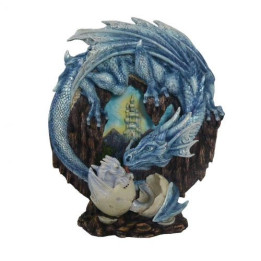 Dragon bleu et son dragonnet