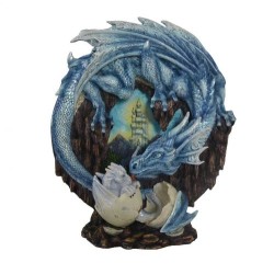 Dragon bleu et son dragonnet