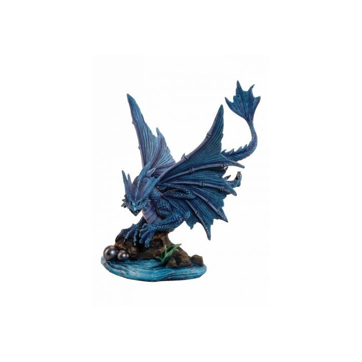 Dragon bleu amphibien sur la terre et dans l'eau