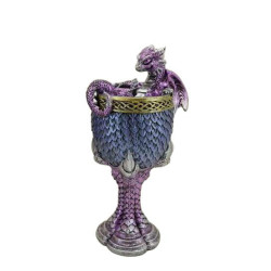 dragon violet dans verre