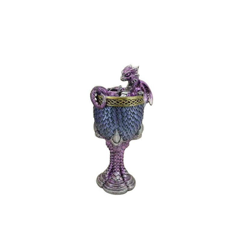 dragon violet dans verre