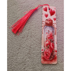 marque page motif coeur