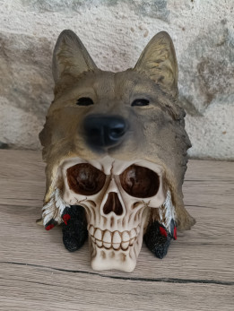Crâne de Décoration - Tête de Loup