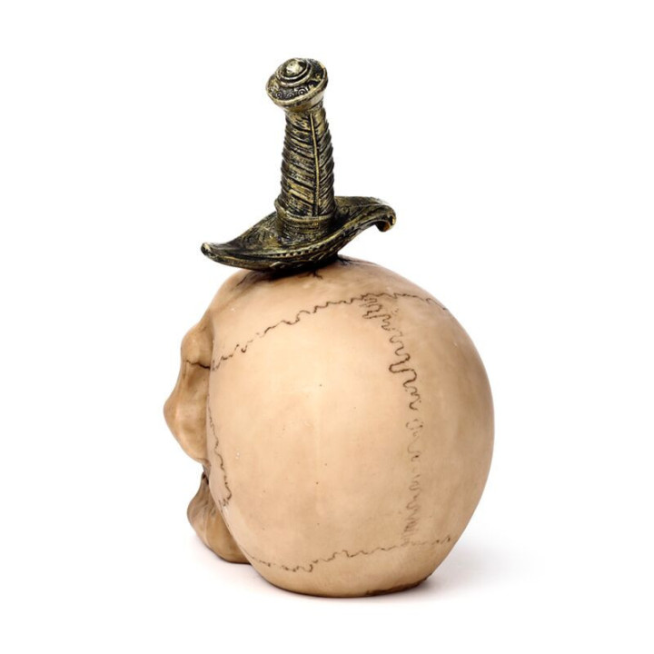 Figurine Crâne traversé par une épée