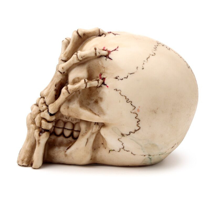Figurine Crâne et main