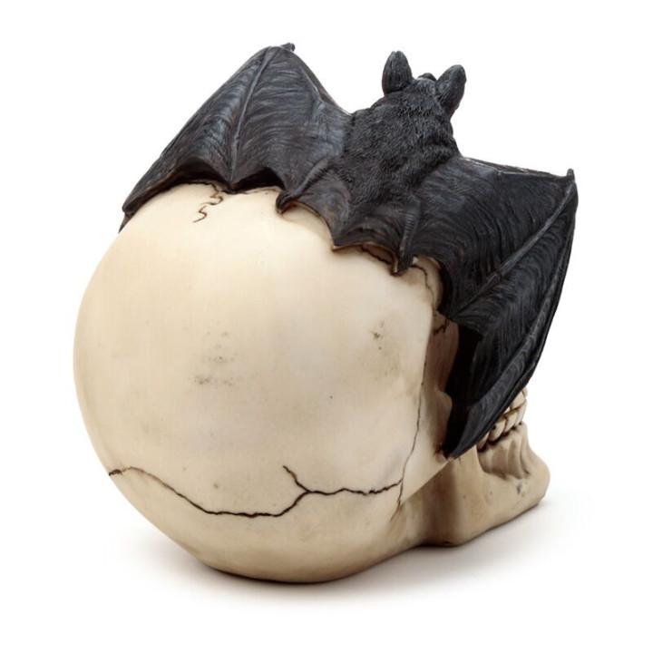 Figurine Crâne et Chauve-souris