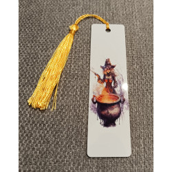 marque page motif sorcière