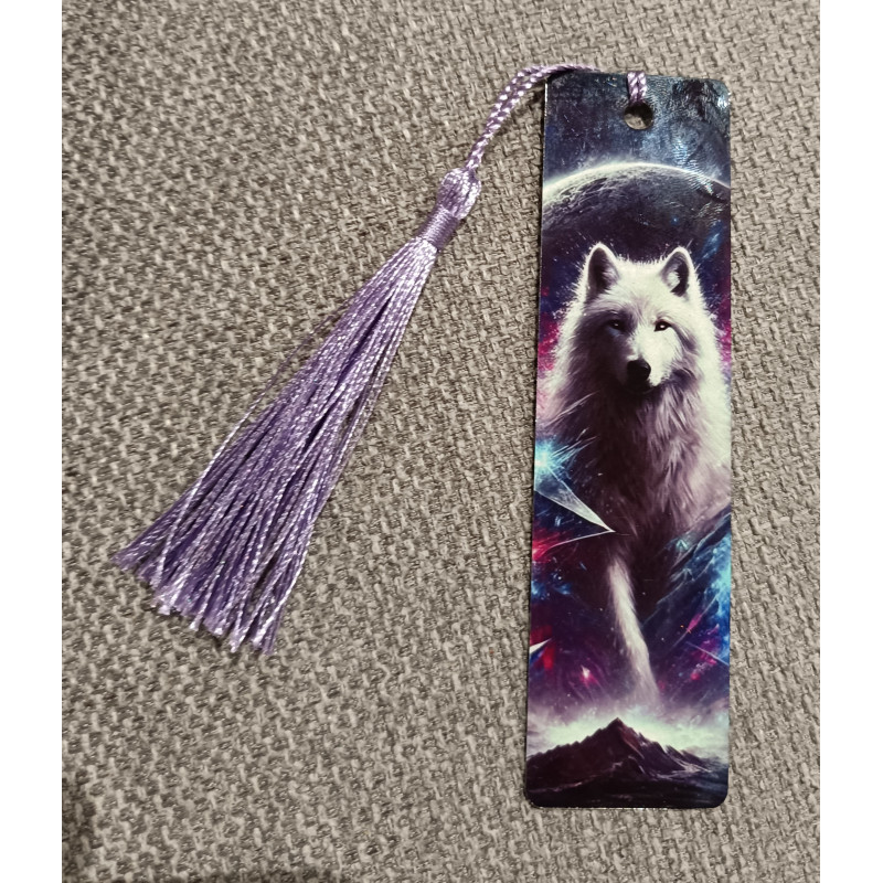 marque page motif loup