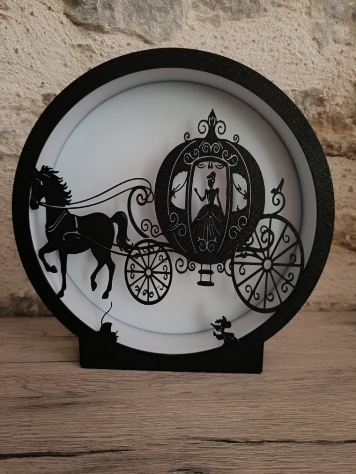 Veilleuse Silhouette Carrosse Enchanté - Chez Chlothi