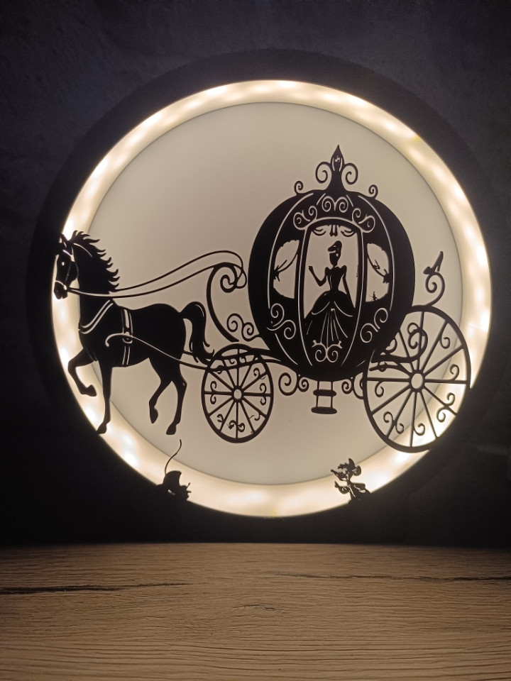 Veilleuse Silhouette Carrosse Enchanté - Chez Chlothi