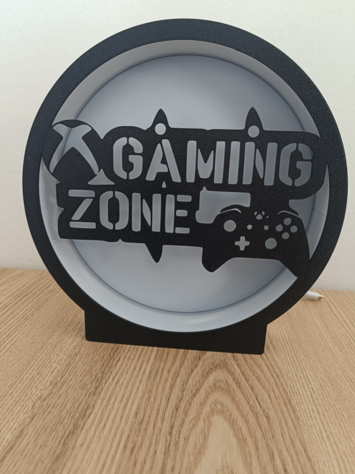 Lampe Veilleuse Gaming Zone Lumineuse - Chez Chlothi