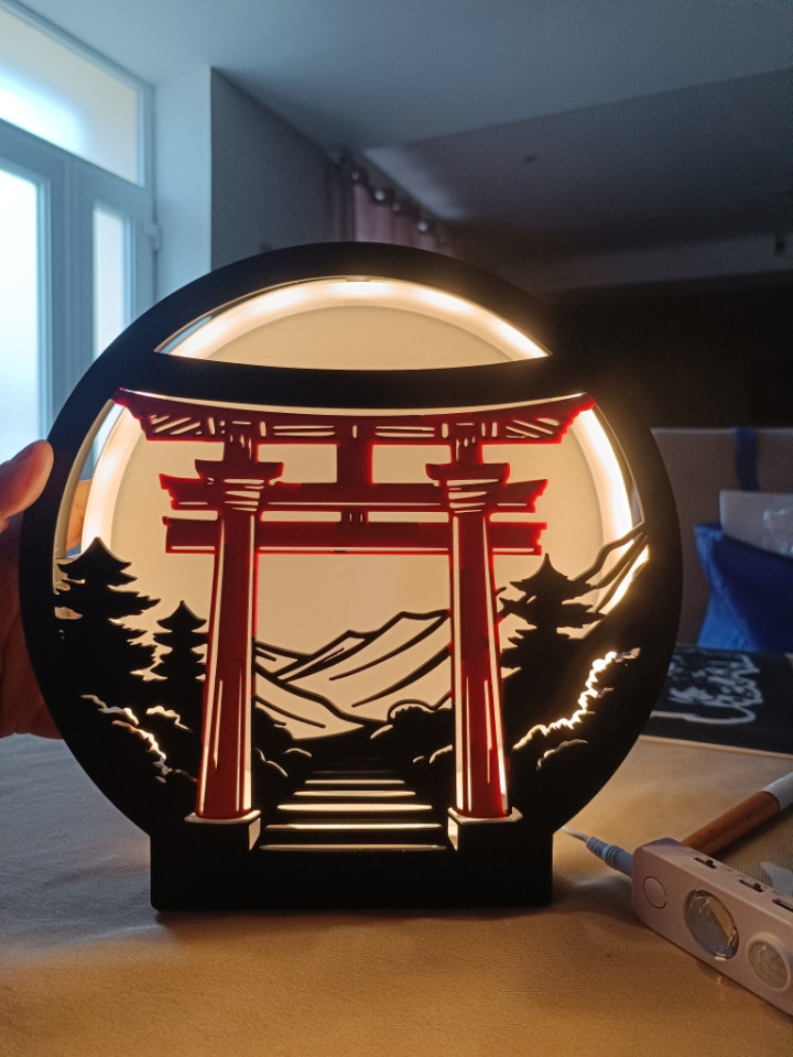 Lampe veilleuse porte torii japonais - Chez Chlothi