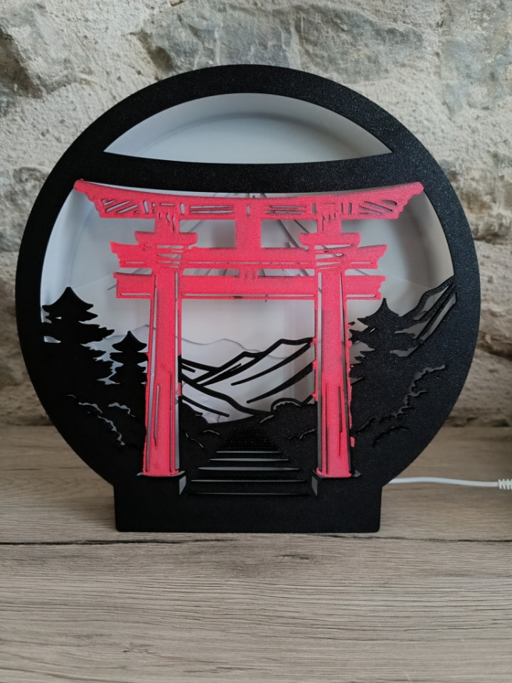 Lampe veilleuse porte torii japonais - Chez Chlothi