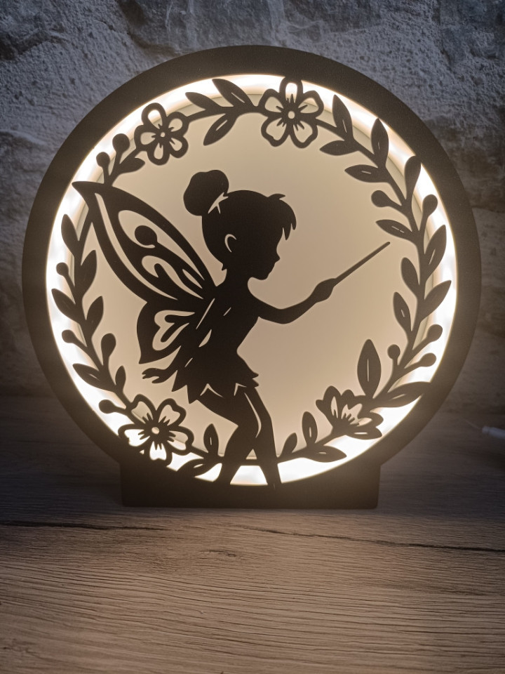 Veilleuse silhouette petite fée lumineuse - Chez Chlothi