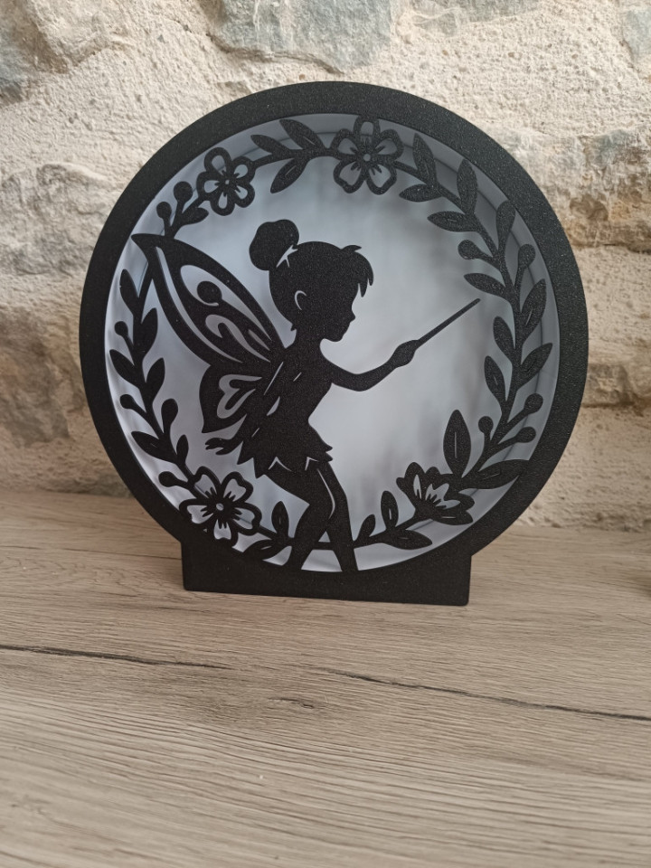 Veilleuse silhouette petite fée lumineuse - Chez Chlothi